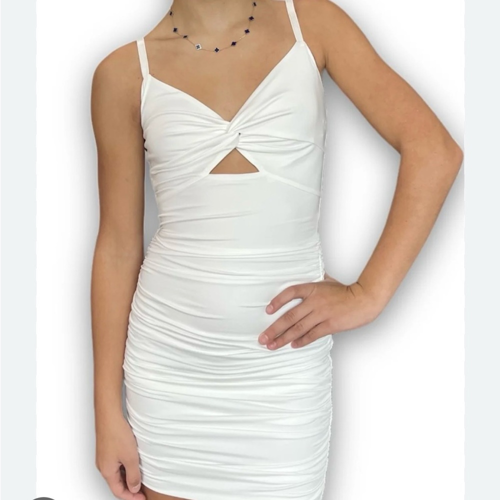 Katie J NYC White Cutout Mini Dress